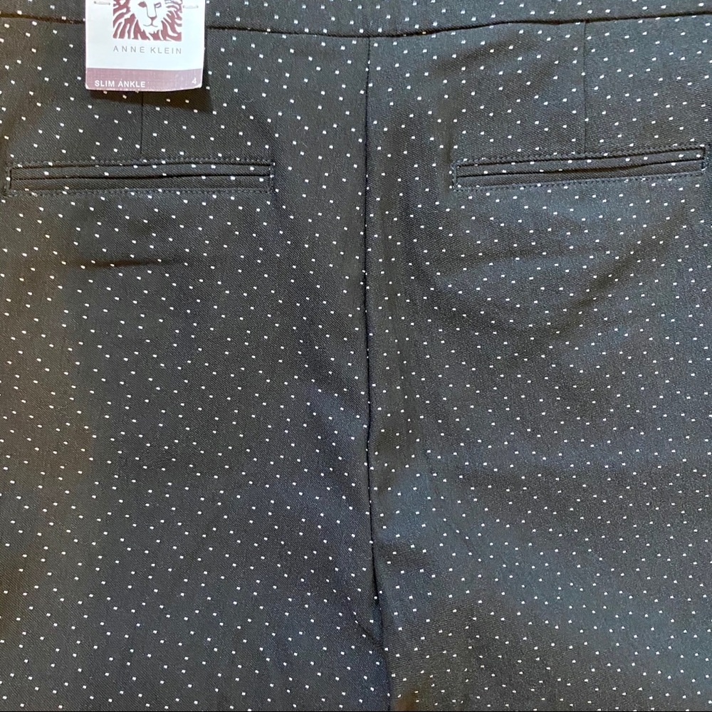 NWT Anne Klein Black & White Polka Dot Pants - Picture 5 of 7
